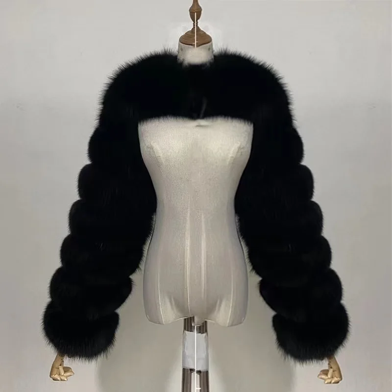 Роскошное пальто из искусственного лисьего меха 2022 женская тонкая Длинная розовая красная синяя куртка женские короткие для женщин