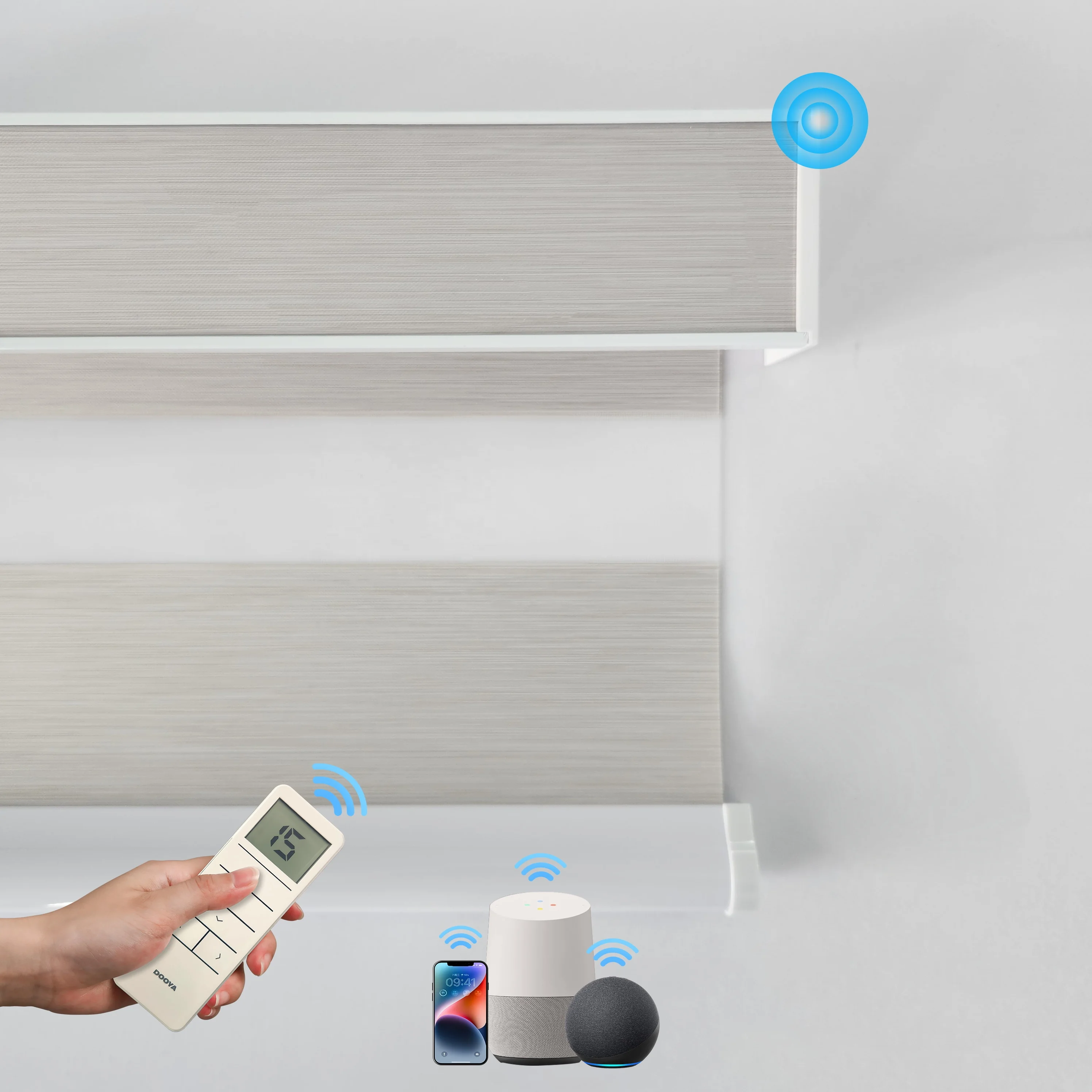 Popular Color zebra shades double layer roller blinds shades zebra blinds zigbee smart home office blinds and curtains