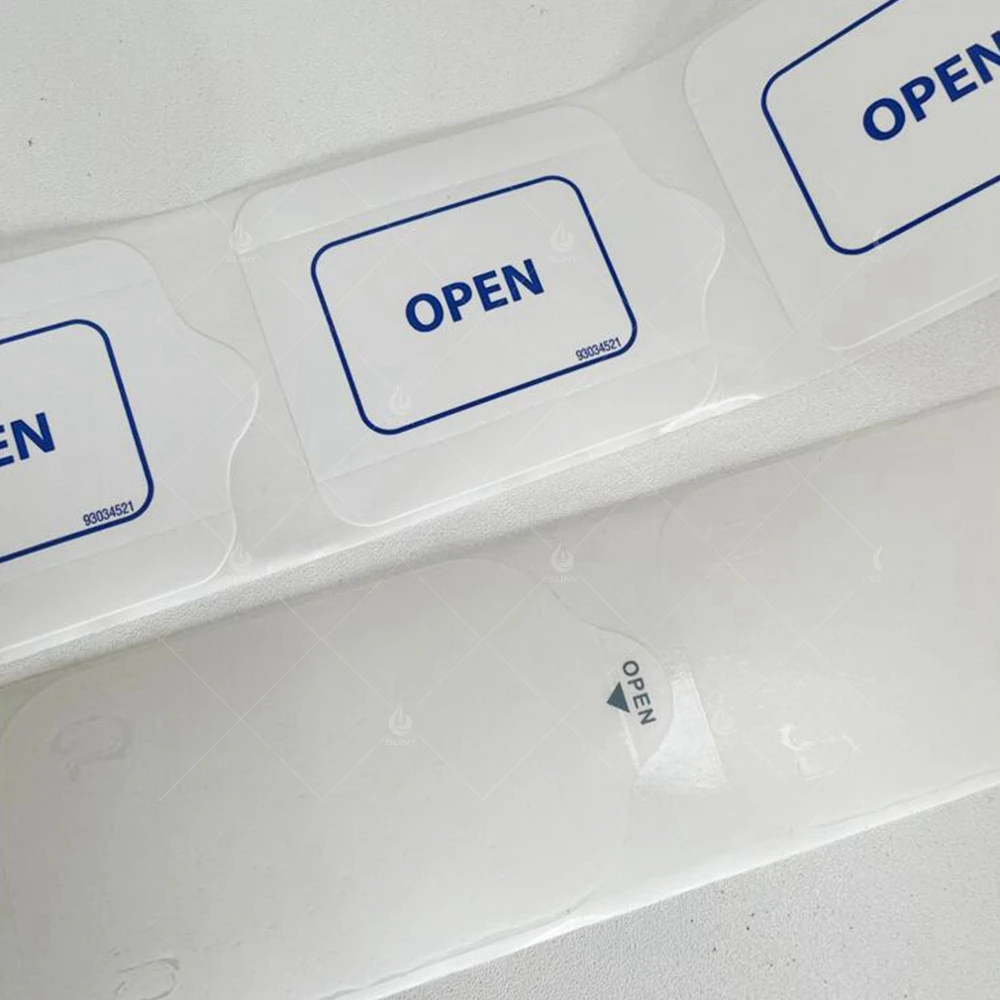 Custom Plastic Transparent stickers Resealable Wet Wipes Adhesive Package Stickers