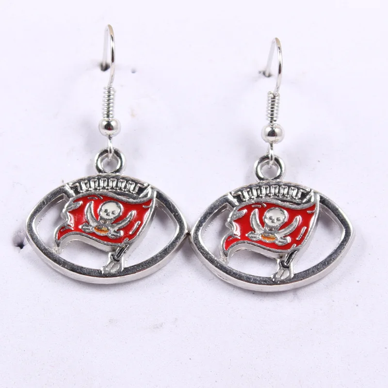 Wholesale 32 US American football team logo KC nfl team earrings