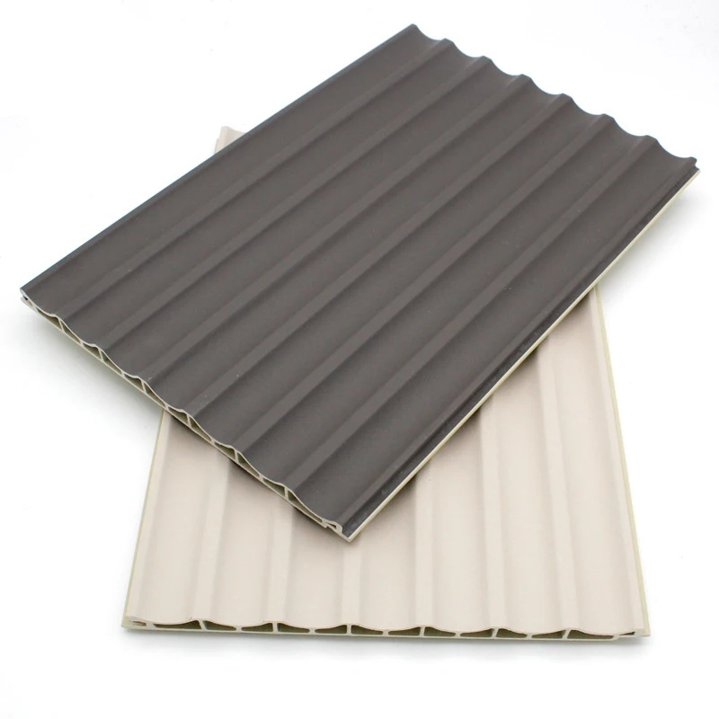 Mositure resistant wave molding customization waterproof fireproof pvc wpc wall panel 3d grille wall cladding board
