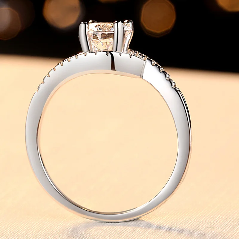 Wholesale Price GRA Moissanite Round Moissanite VVS Moissanite Round Diamond Ring