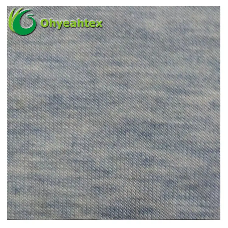 Красивая Blue170gsm 100% хлопковая трикотажная одномерная ткань для одежды