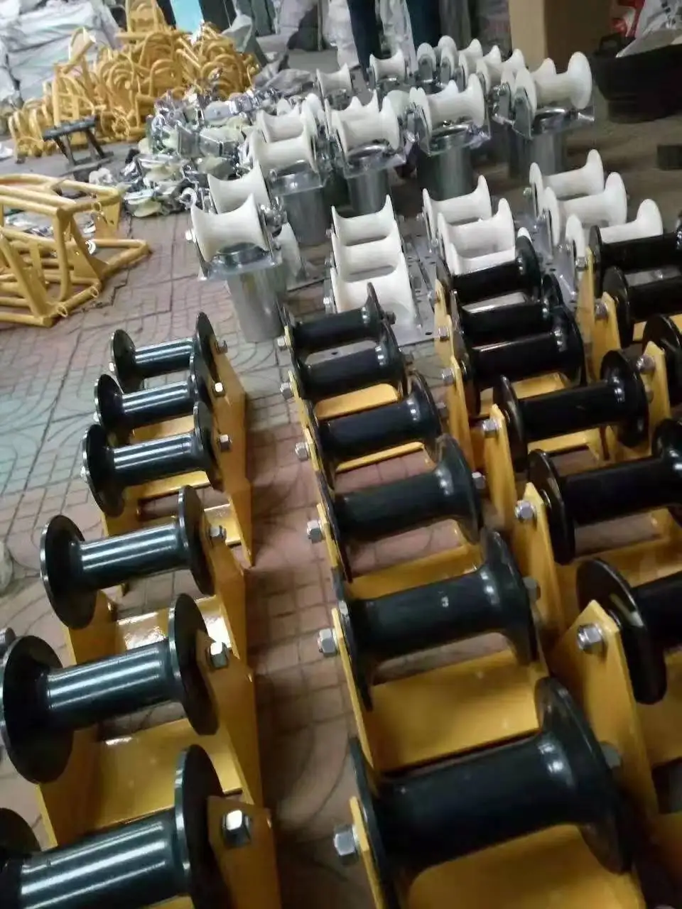 Cable Pulling Tool Aluminium Nylon Steel Wheel Ground Heavy Duty Cable Roller