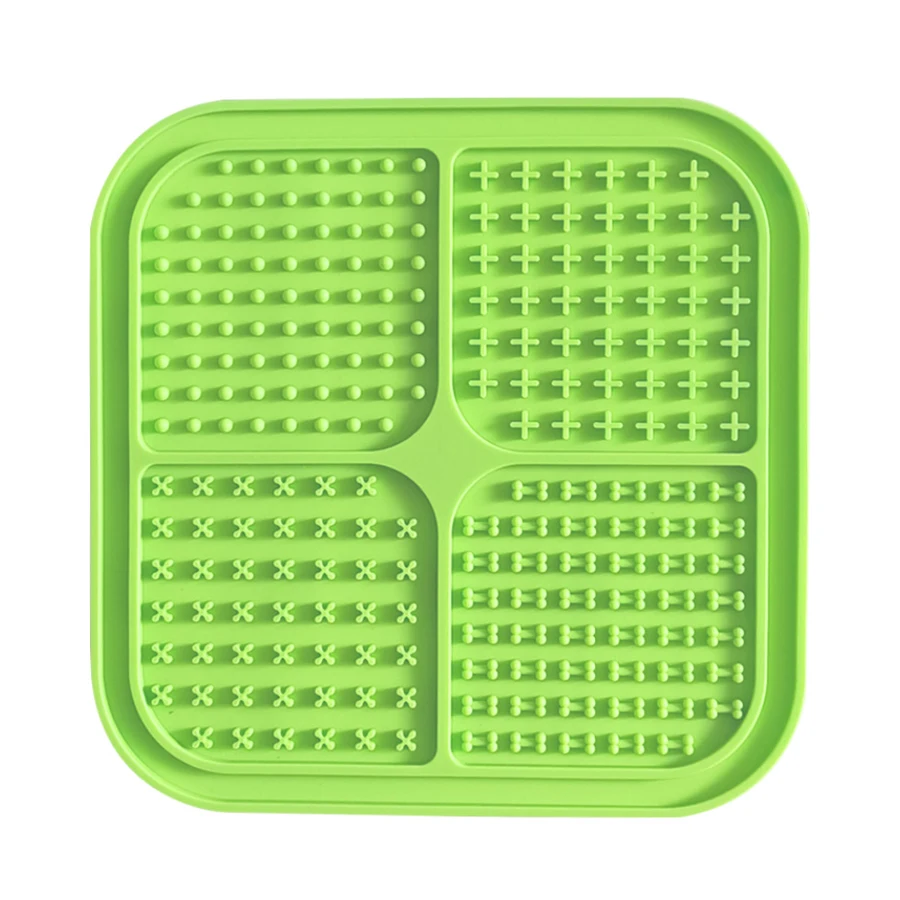 Slow Feed Pad Dog Treat Dispenser Dog Lick Mat Silicone Rubber Lick Mat Enrichment Lick Mat