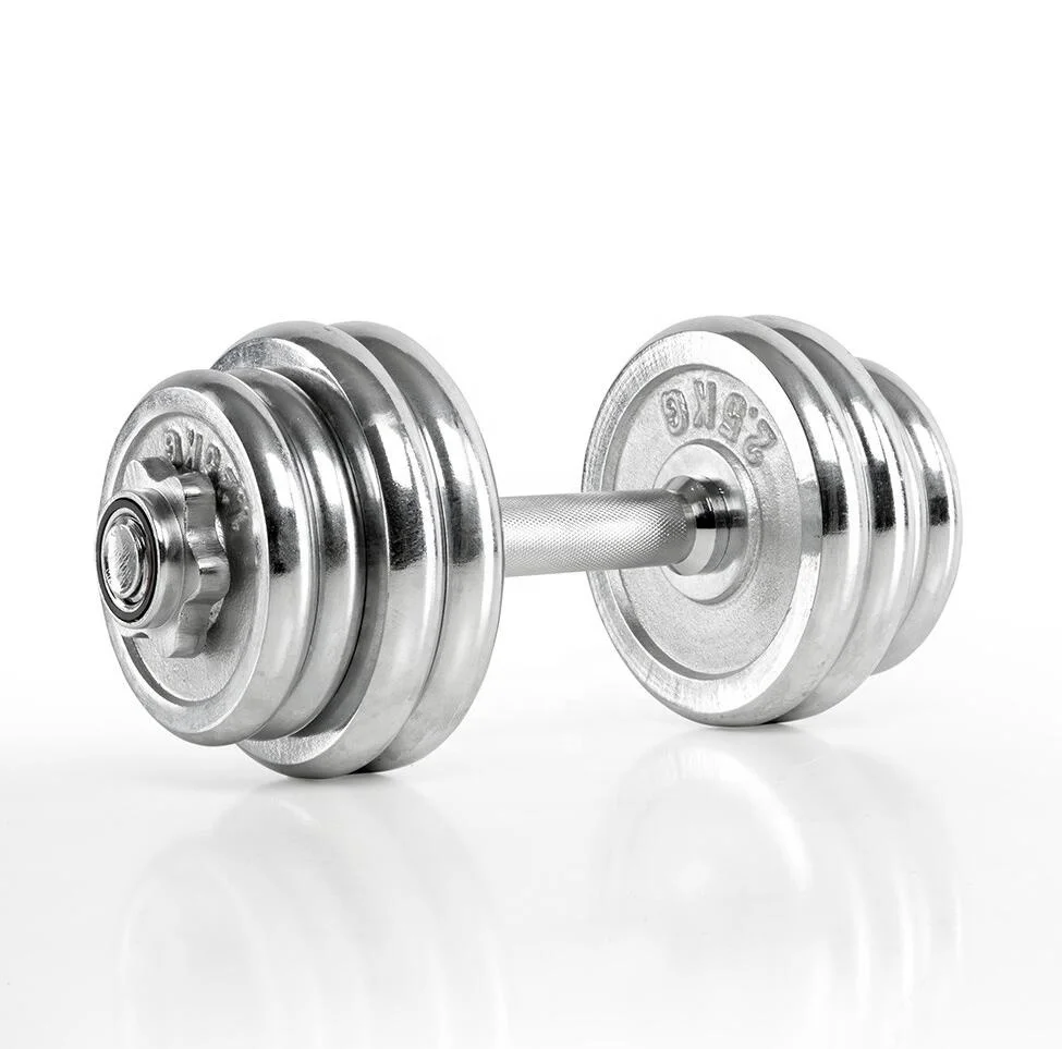Chrome dumbbell set 2 x 10 kg