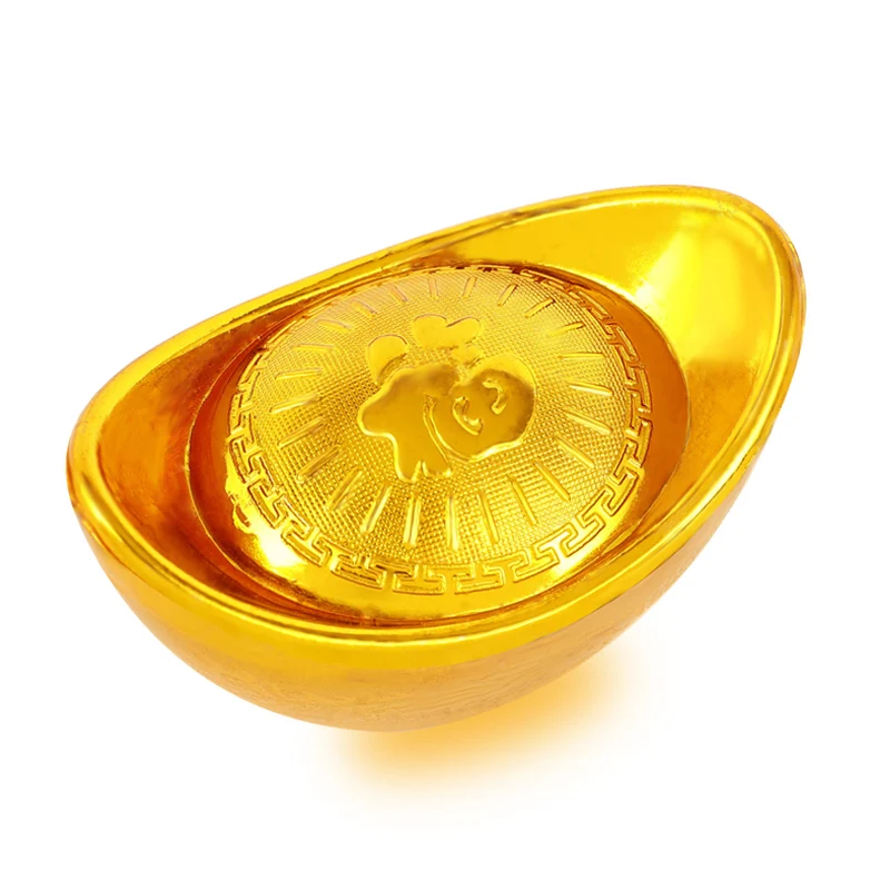 Spring Festival gold ingot ornament New Year decoration to attract wealth treasure simulation hollow plastic ingot shopping mall