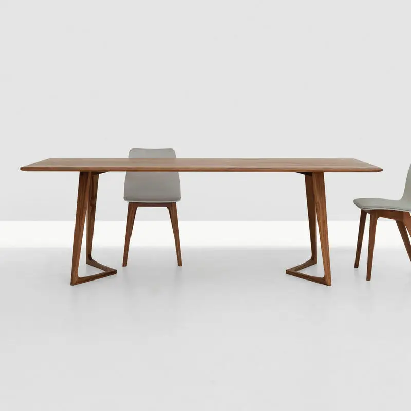 Luxury nordic modern rectangular dining table diningroom sets furniture solid wood contemporary dining table set