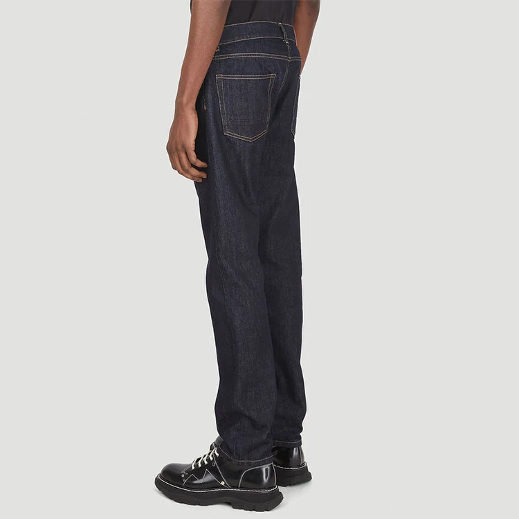 DiZNEW factory wholesale dark indigo mens no wash Japanese selvedge denim jeans