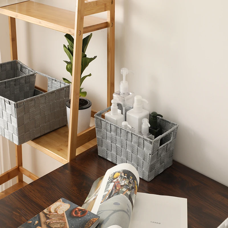 Wholesale Nylon Handwoven Waterproof Plastic Storage Basket