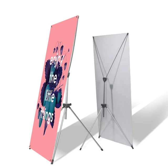 Manufacturer Price Tripod Display Custom Logo Adjustable X Banner Stand