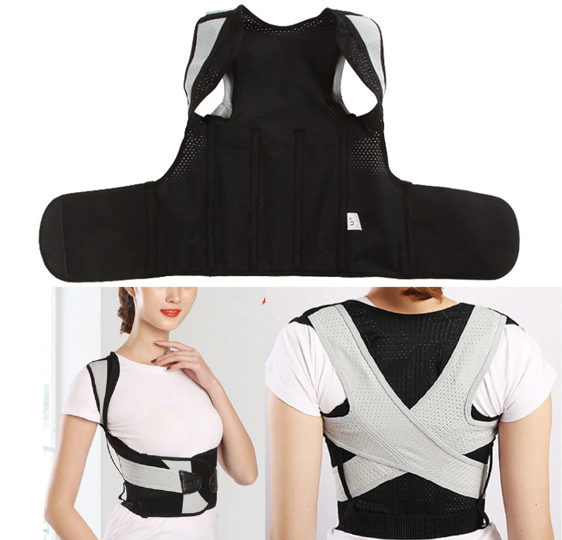 Neoprene Back Support Brace Adjustable Comfortable Back Posture Corrector