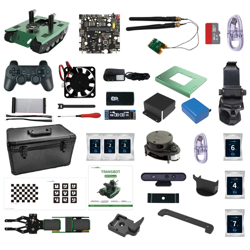Робот-автомобиль ROS lidar в гусеничном стиле с глубинной камерой может реализовать робот управления движением предназначенный для любителей игры
