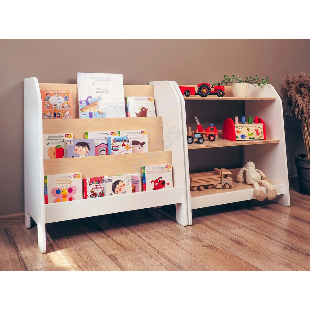 LM KIDS furniture kids bookshelf wooden bookcase children montessori book storage  librero kids bookcase