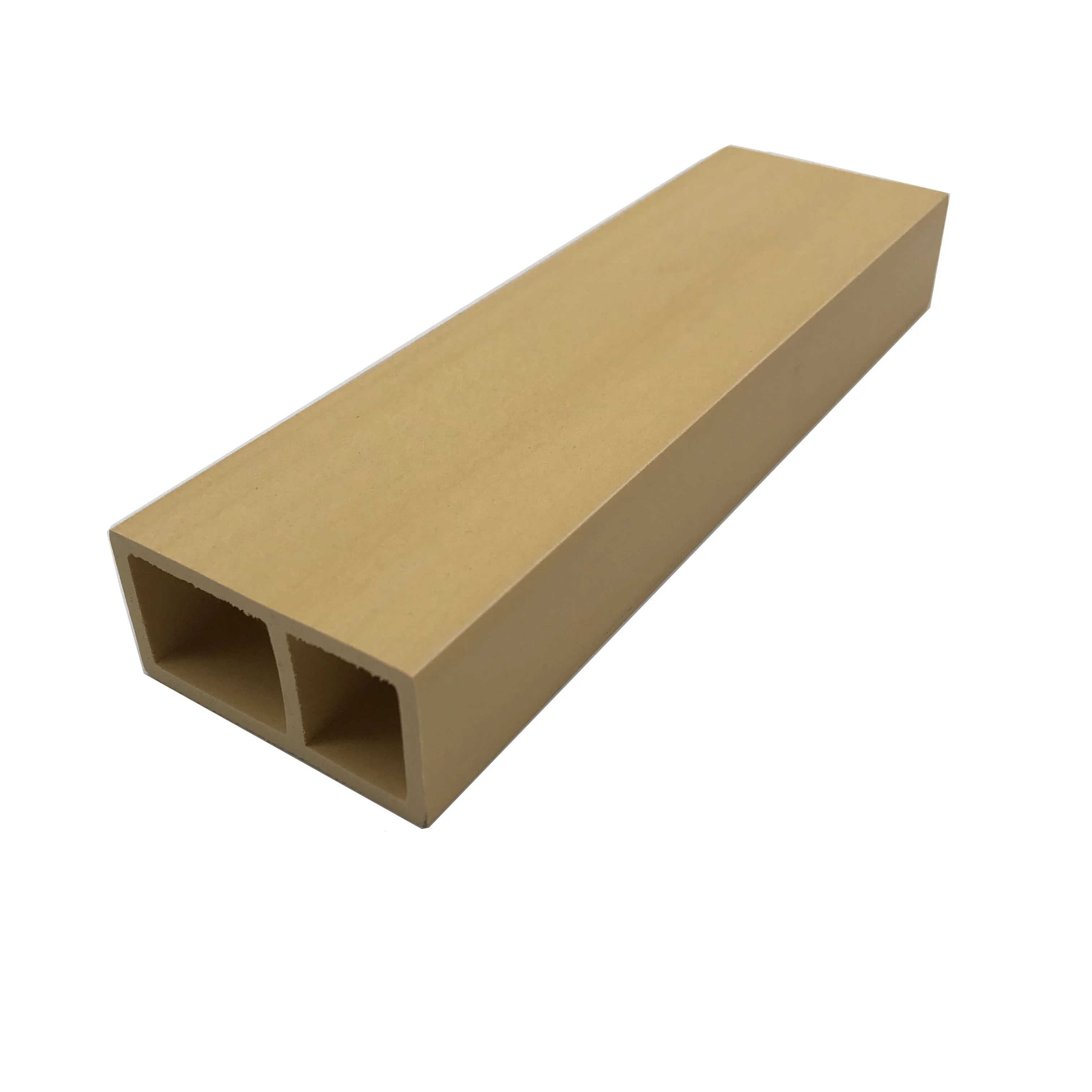 Easy install wpc composite plastic wood timber tube 50x25mm composite wpc timber tube for wall partition