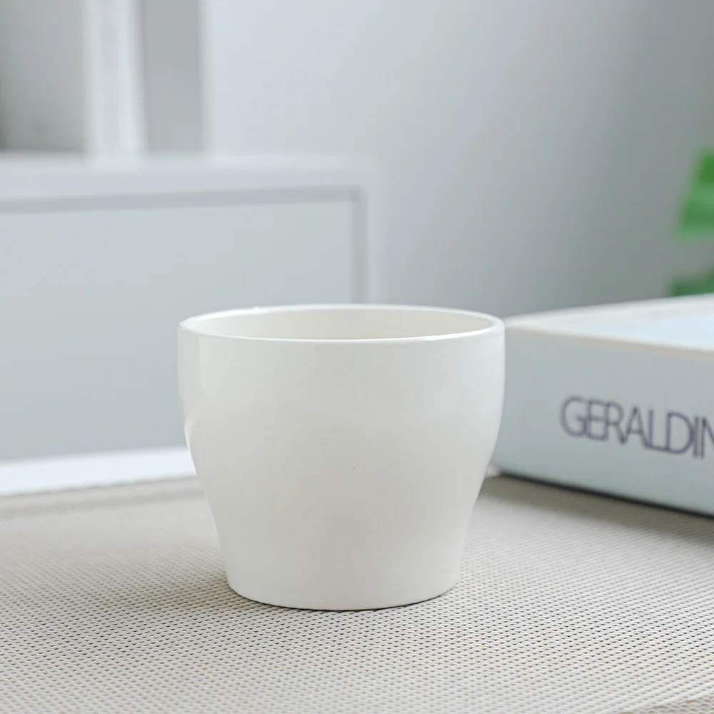 Home & Garden Desk Mini Small White Ceramic Flower Succulent Plant Pot