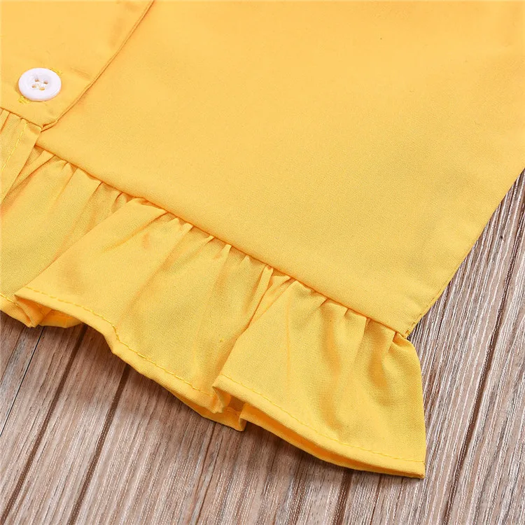 Модные летние наряды для маленьких девочек, комплект из двух предметов с принтом подсолнуха, эксклюзивные комплекты детской одежды для девочек