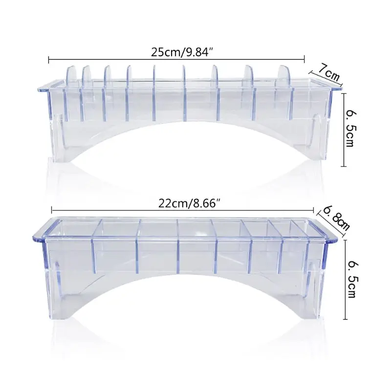 8PCS Professional Limit Comb Cutting Guide Combs 1.5/3/4.5/6/10/13/15/19mm Set Fits All Full Size Clippers