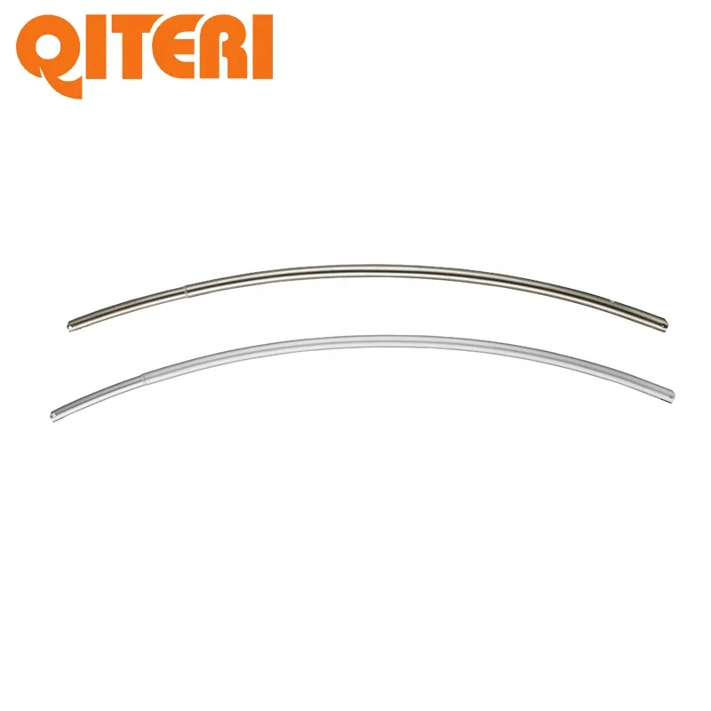 
Crescent curtain curved tension rod for shower stall 