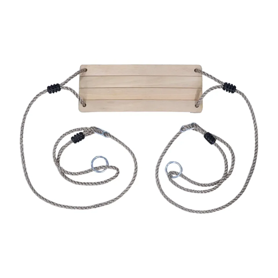 Factory Direct Sale Outdoor Garden Adjustable Rope High Quality Kids Durable Wooden Swing Board