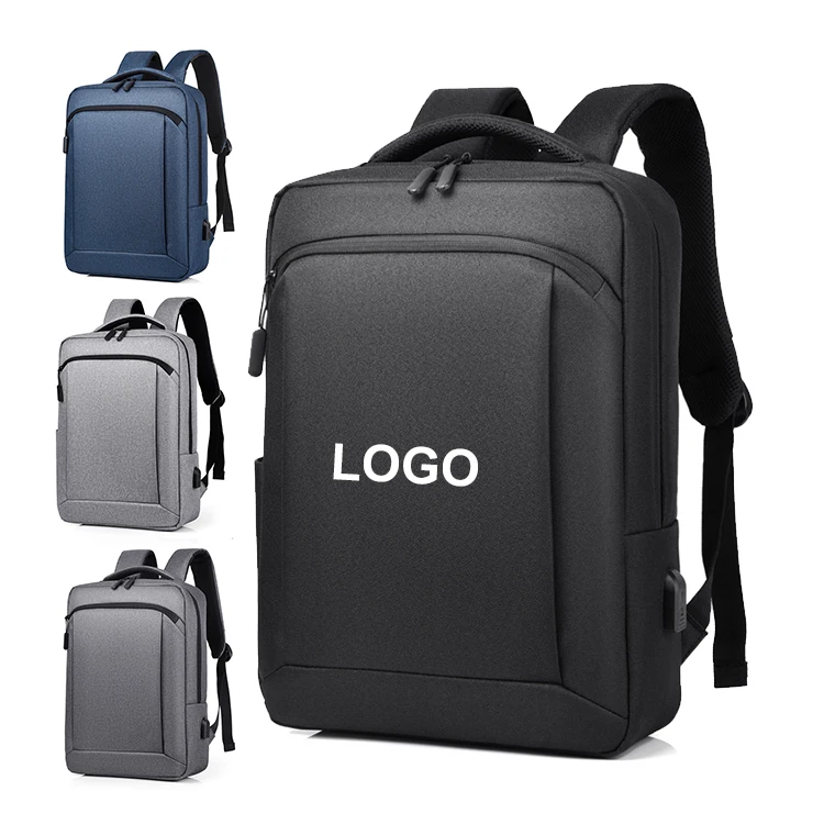 Custom Logo 17 inch laptop polyester backpack business travel backpack