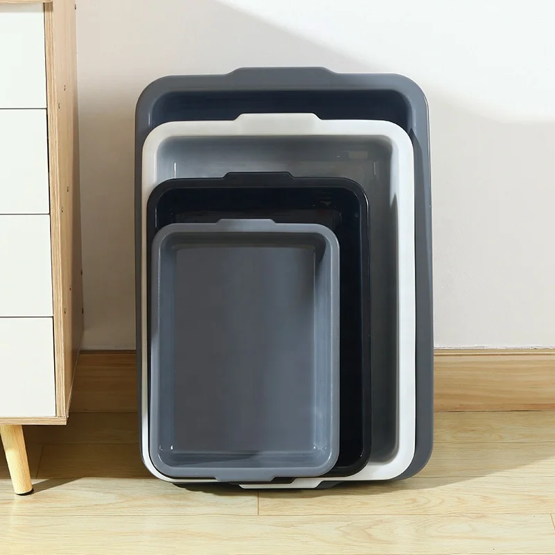 multi sizes restaurant commercial plastic dish tubs strong bearing ability  Wash basin Box for Kitchen Organization/Storage
