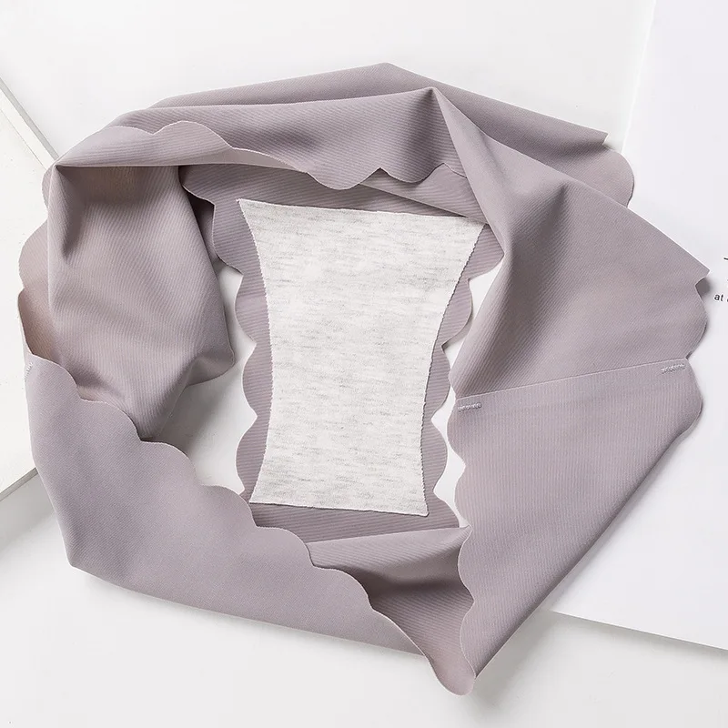 Female ice silk panties women high quality cheap solid low-waist seamless laser cut underwear one piece traceless ladies panty