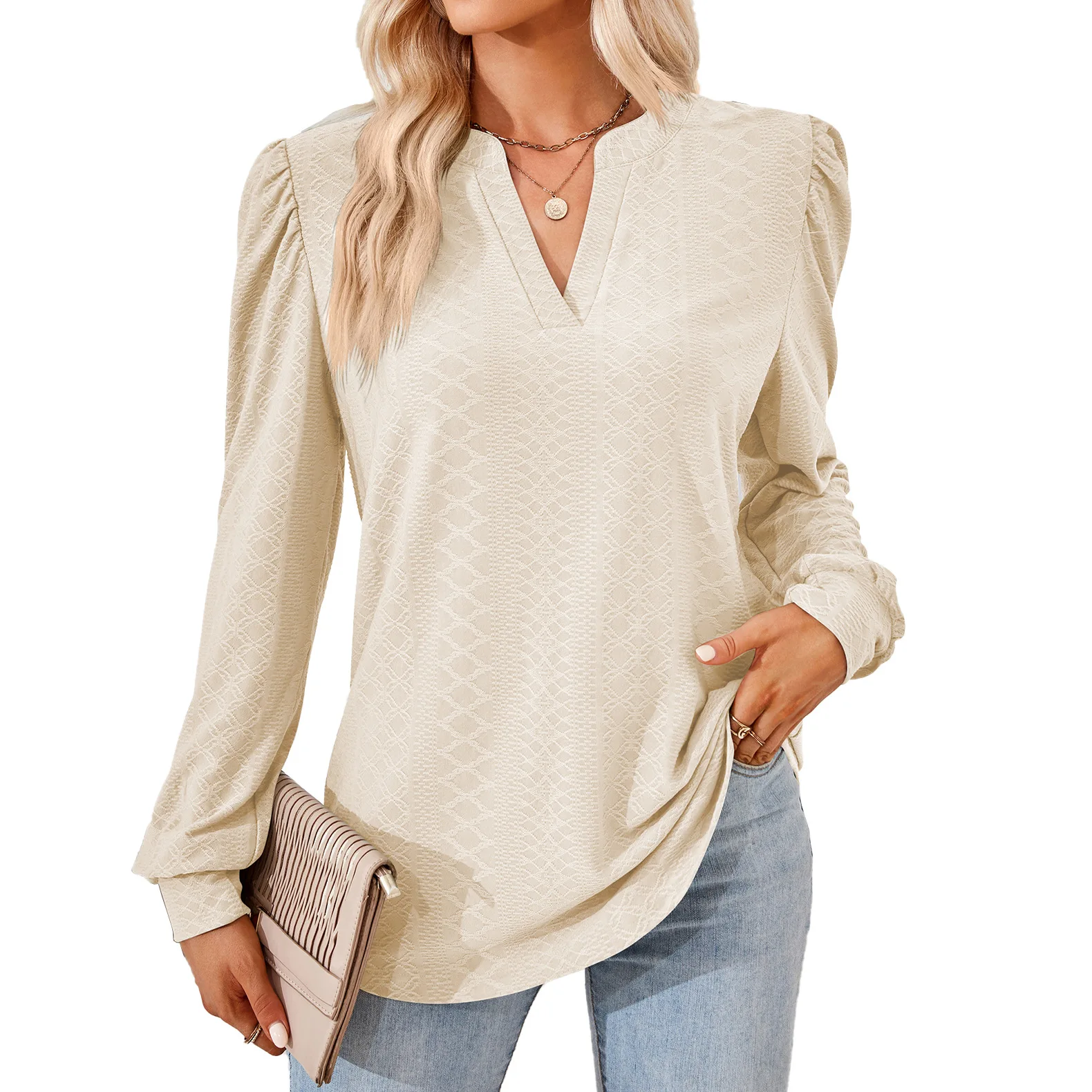 Spring Fall 2024 women clothes High quality manufacture  cheap ladies fashion Blouse tops blouse women