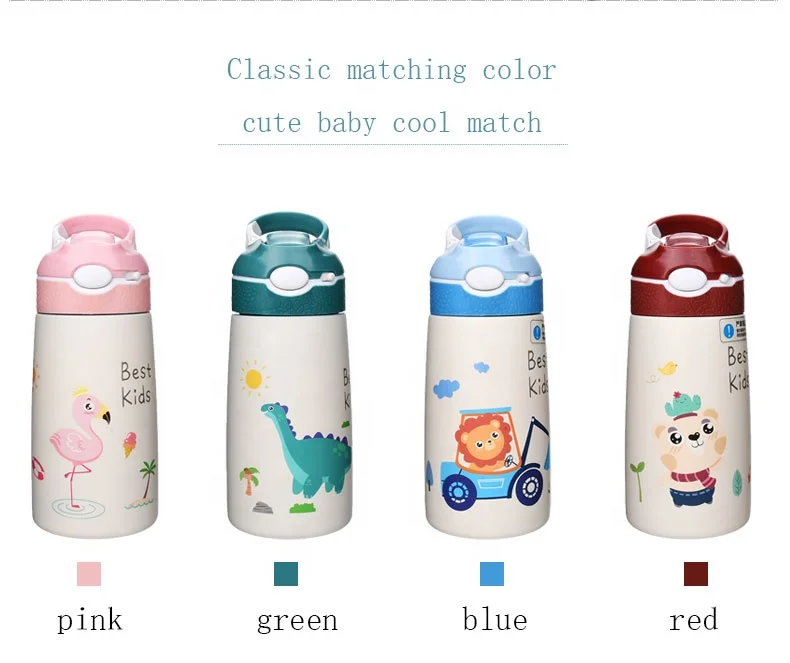 Smiggle Tritan Water Bottle Stainless Steel Water Bottle 650ml Plastic for School Kids Vacuum Flasks & Thermoses Belly Cup Cute