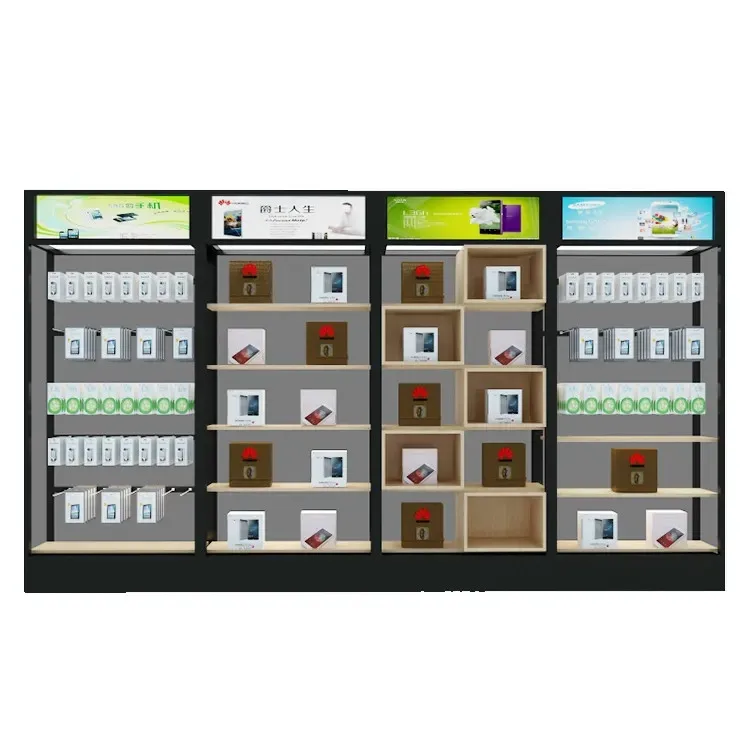 Mobile Phone Shop Fixture Electronic Product Display Rack Stand Phone Accessories Display Cabinet For Cell Phone Store