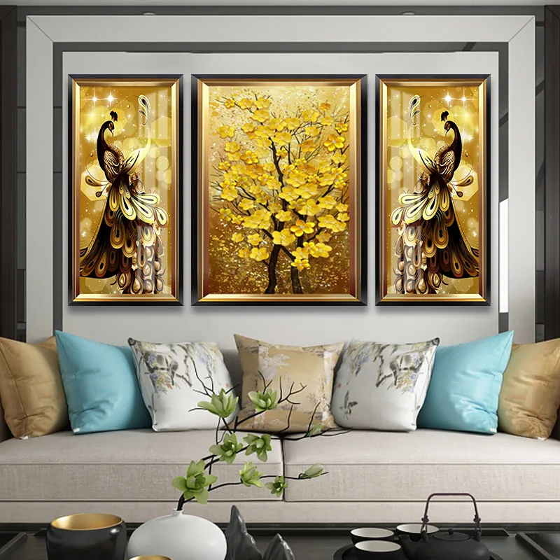 
Modern Wall Picture Art Poster Print Peacock Painting on canvas 