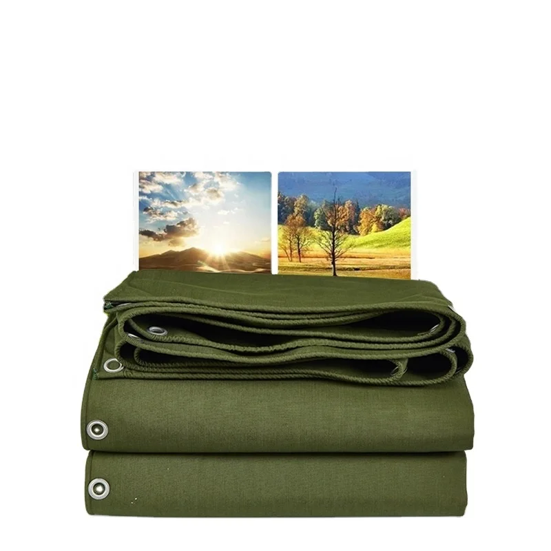Tewango 2x1.5m Thick 0.6mm Canvas Tarpaulin Cloth Outdoor Windbreak Sunscreen Garden Succulent Plants Care Cover Sail