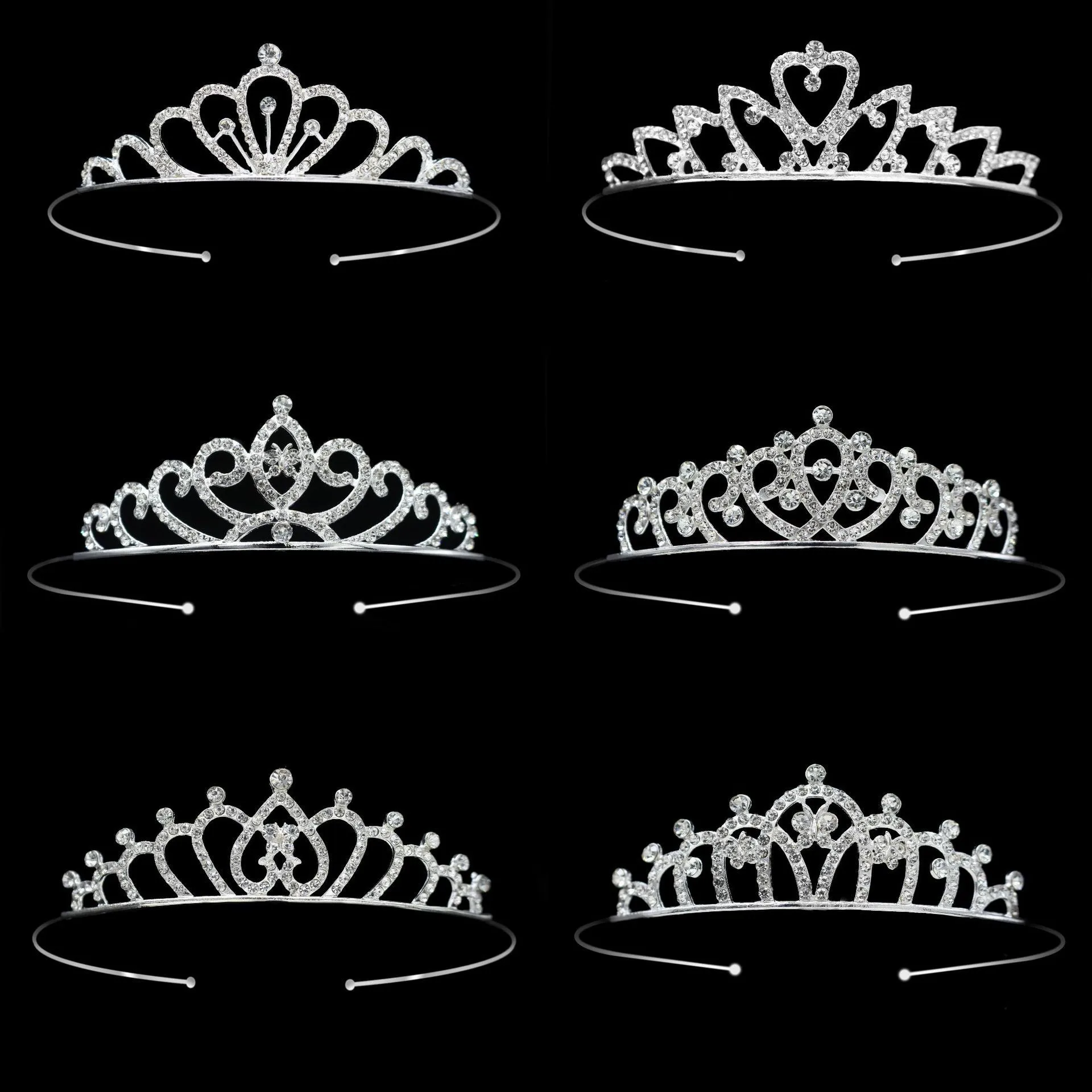 Popular Cheap Children Performance Crown 31 styles Girl Hair Hoop mini birthday gift tiara crown cake topper crown