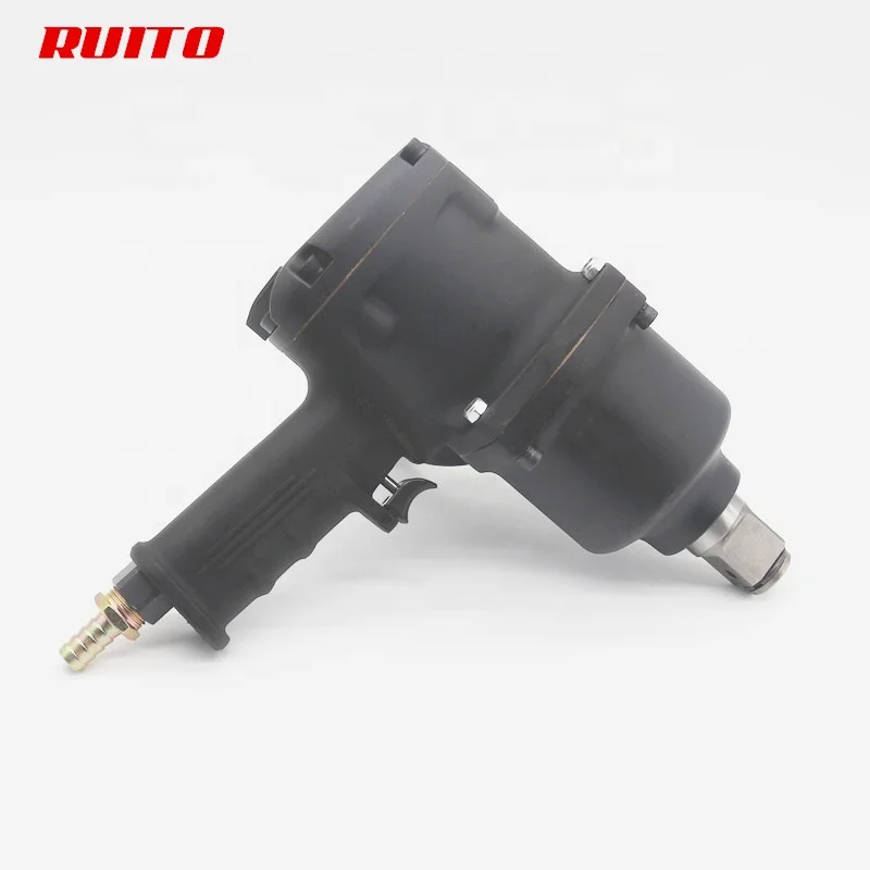 Heavy Duty Impact Wrench 1600Ft-lb 1 Inch Pneumatic Tool Twin Hammer Air For Vehicle Repair Truck And