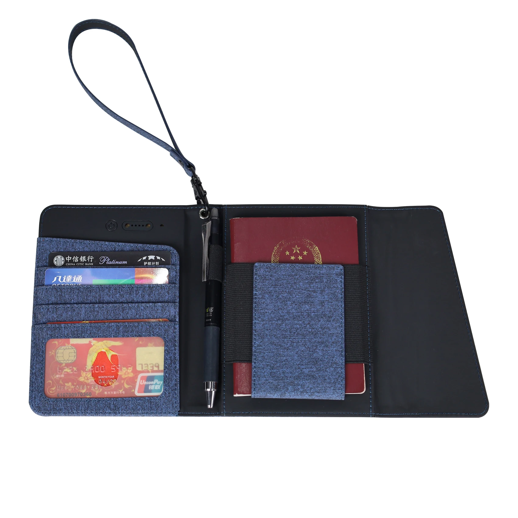 wholesale Pu leather passport holder work with find my customized logo Travel Passport Finder MFI certified Tag