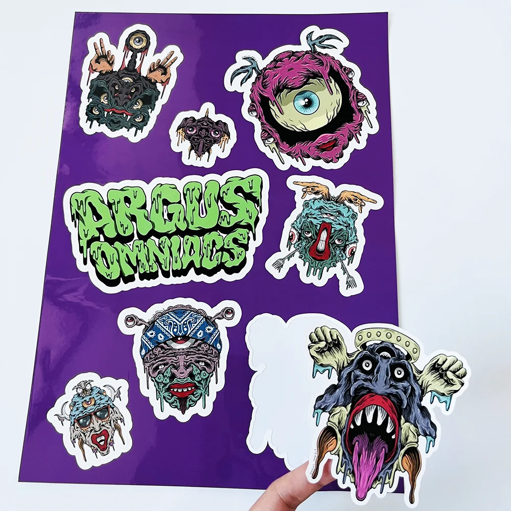 Waterproof Self Adhesive Sticker Custom Die Cut Vinyl Logo Sticker Sheets