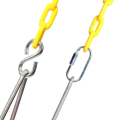 Toddler Swing Seat High Back Full Bucket with Heavy Duty 66 inches Plastic Coated Chain Snap Hooks and Tree Hanging Straps