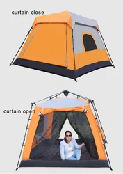China supplier cheap 3 season 5 person ultralight backpacking hiking pocket funny auto open camping tents for sale online