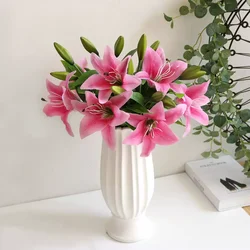 JDA0006 Wedding Home Decor Amazon greenish lily flower  Artificial Lily Bouquet Wholesale Wedding Flowers Artificial Flowers