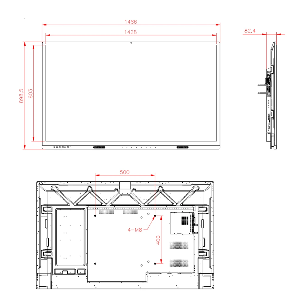 65inch Interact Display Touch Screen Flat Panel Whiteboard Smart monitor for meetings smart tv advertising screen