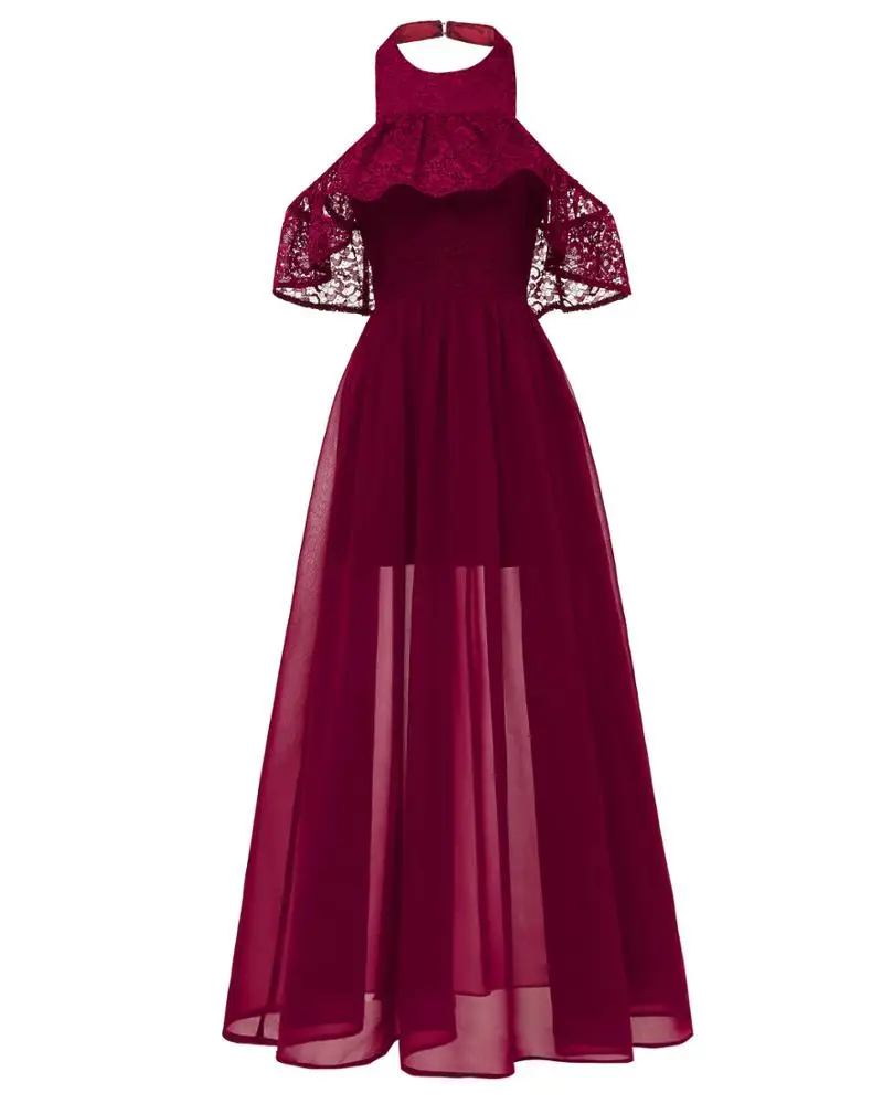 2020 Trendy strapless elegant short sleeve women cocktail neck bridesmaid dresses