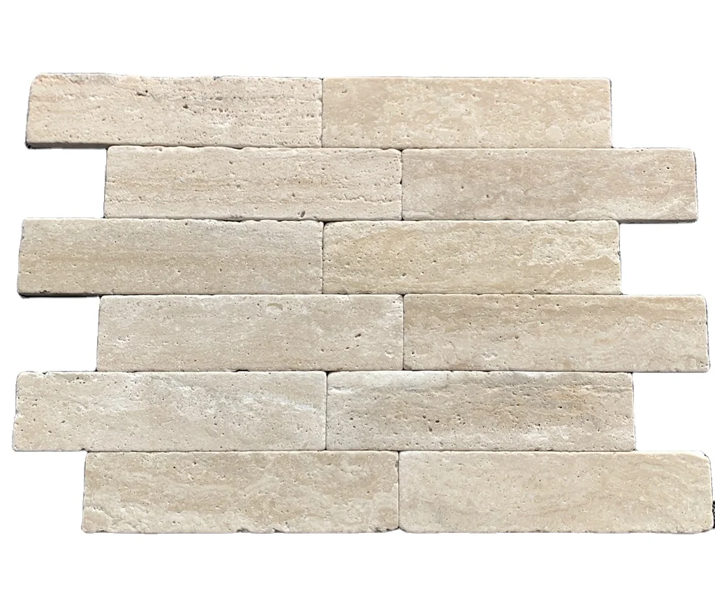 Light Cream Beige Travertine Romano Travertino Classic Antiqued Tumbled Floor Tiles Wall Cladding Panel Tiles French Pattern