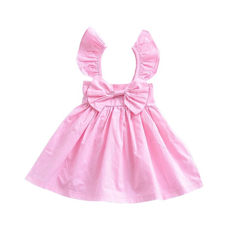 Dresses For Baby Girls Clothes Newborn Baby Summer Bow Cotton Princess Dresses