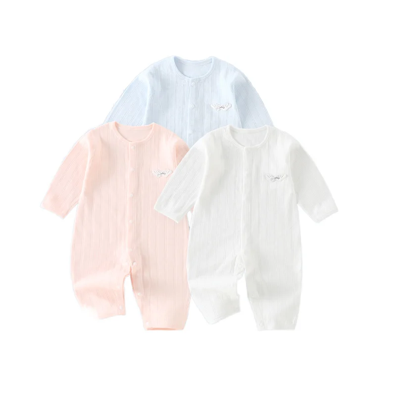 New Design Baby Pajama Rompers Male And Female Romper Unisex Jumpsuit Set Babi Clothes Pure Cotton Soft Knitted Suit