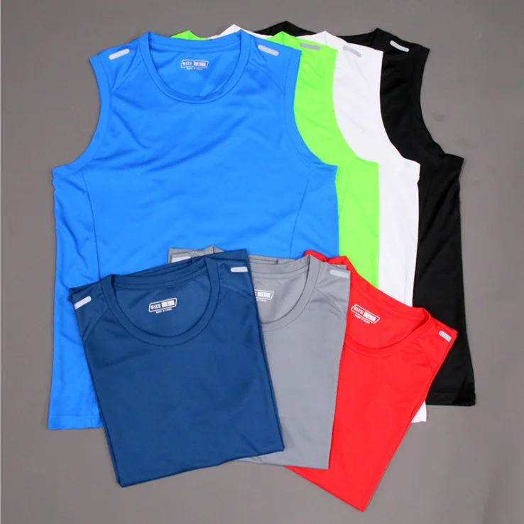 Quick Drying Fitness Gym Vest Sports Workout Gym Clothing Tank Top Bodybuilding Stringer Vest running stretch activewear gym T