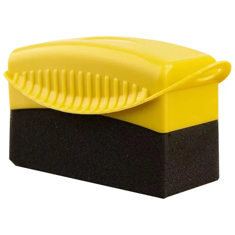smart PP blue handle with logo printing polish wax soft sponge mini car care black sponge