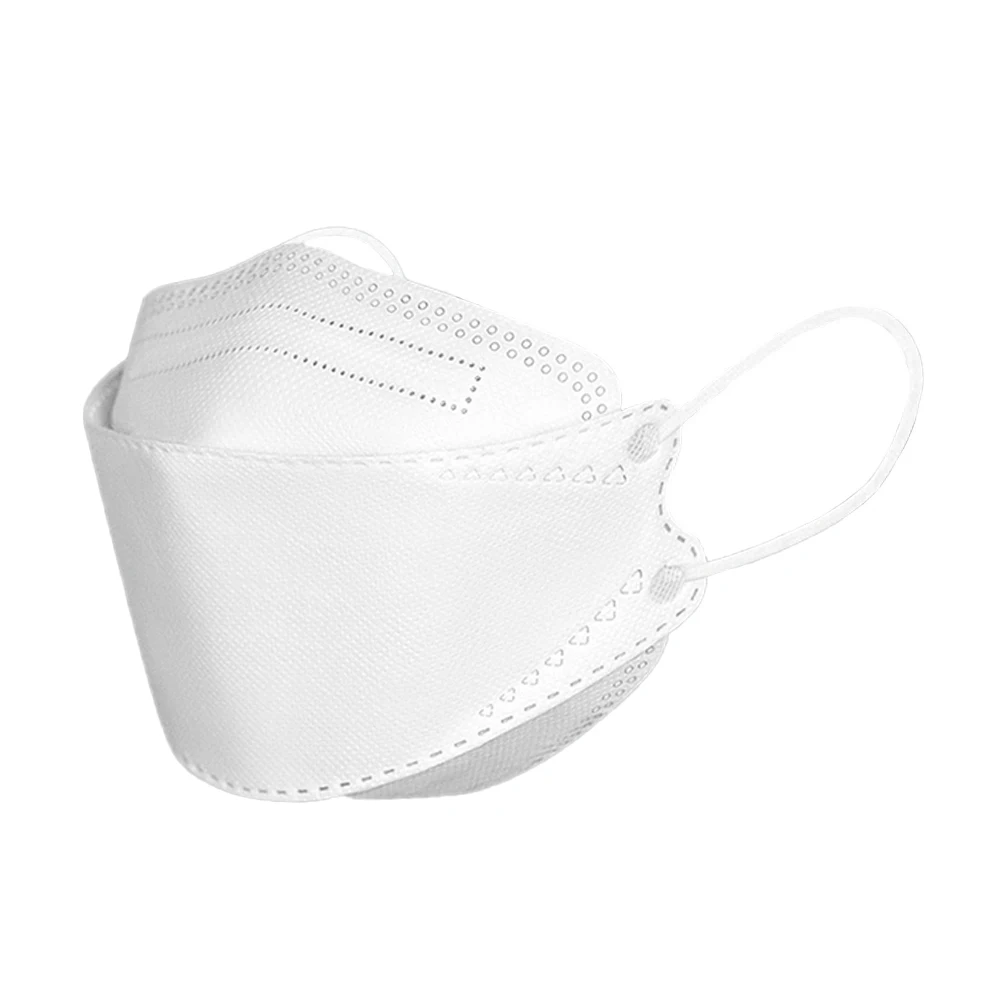 K95China Customized Disposable Non Woven 4ply Head Loop fish Mask plain white
