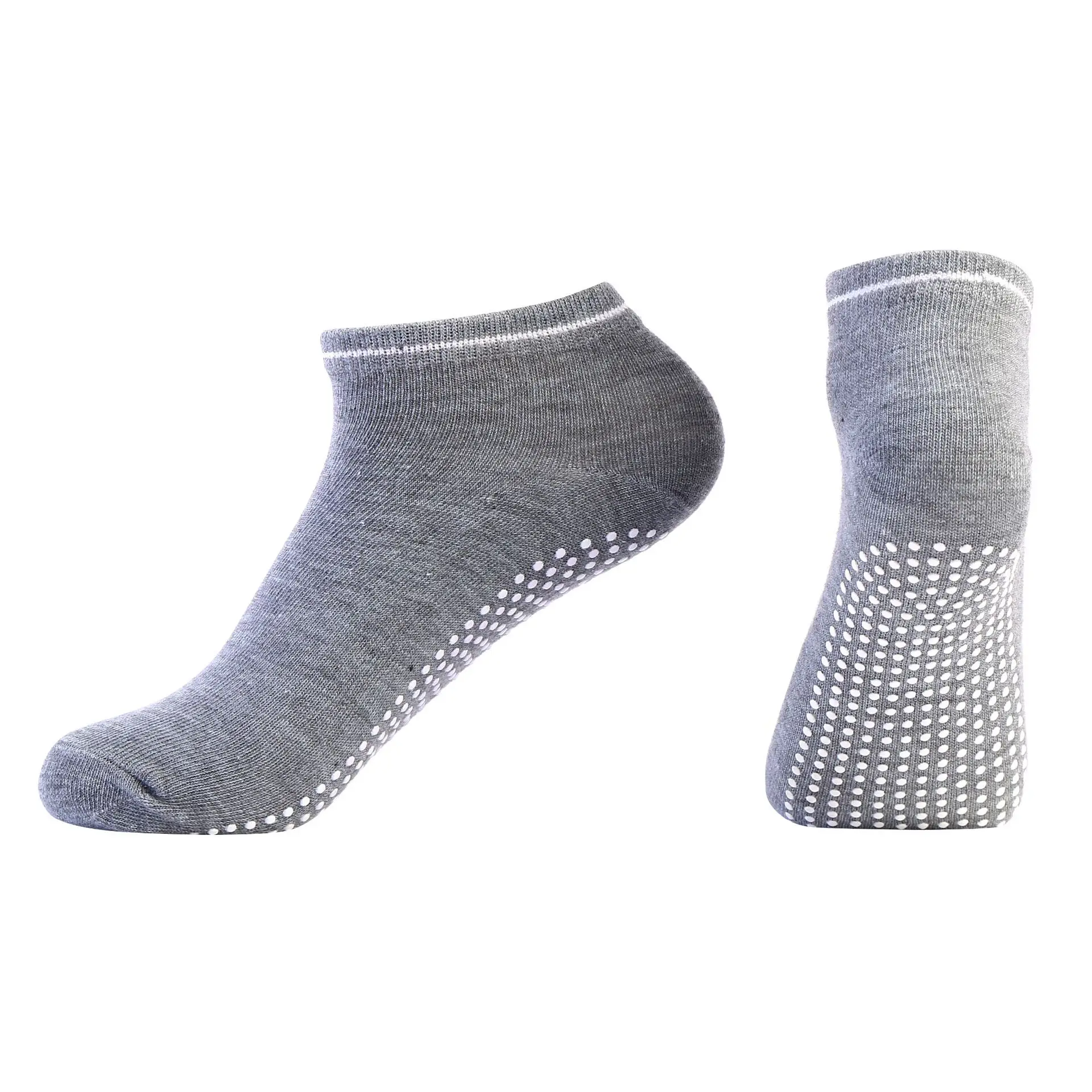 Wholesale Solid Color Grip Ankle Socks yoga pilates socks grip non slip gel bottom Anti Slip Yoga design grip socks
