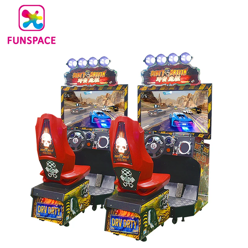Funspace оптовая продажа машина для грязного вождения гоночный Аркадный Игровой Автомат симулятор автомобиля видеоигры