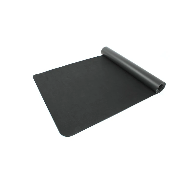 Custom Logo Eco Friendly Anti Slip Print Black Rubber Yoga Mat PU